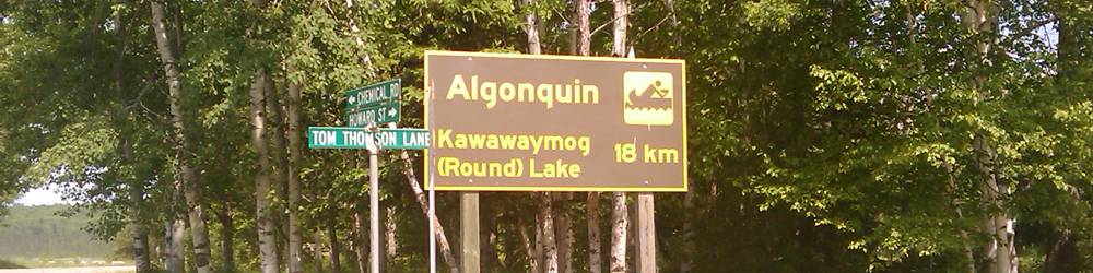 Algonquin sign in South River